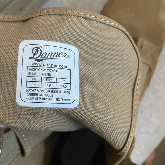 DANNER-Tachyon Men's Coyote size 14 -NWOT - Picture 6 of 7
